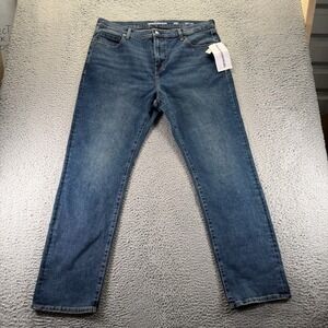 Amazon Essentials Jeans Mens 38x32 Blue Cotton Denim Straight Workwear Faded